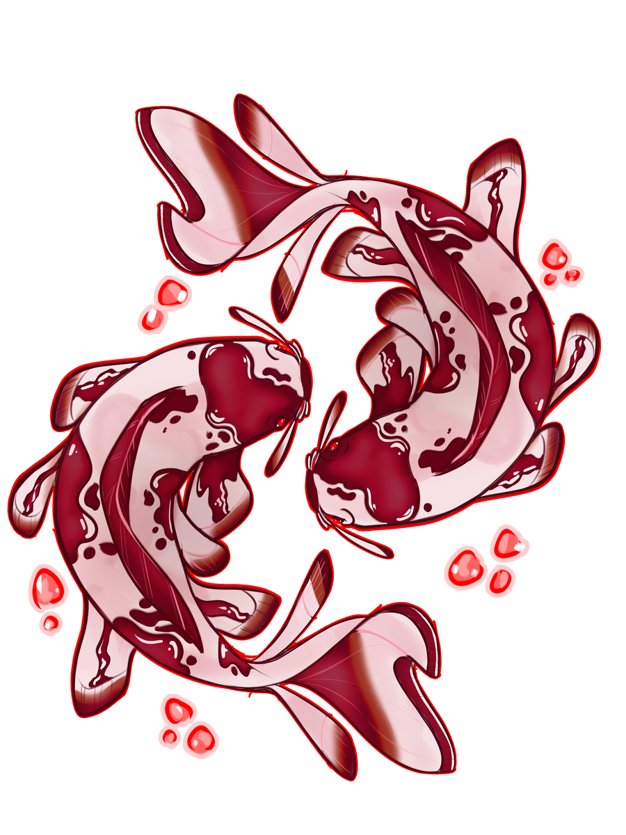 "Koi FIsh" (2026) digital drawing
