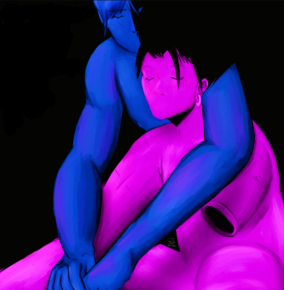 *"Vashwood TV Girl" (2024), Digital painting | Trigun